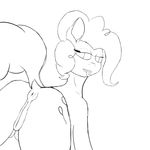  absurd_res anus back_turned bedroom_eyes black_and_white cephvik clitoris cutie_mark equine female friendship_is_magic fur hair hi_res hooves horse looking_at_viewer looking_back mammal monochrome my_little_pony open_mouth pinkie_pie_(mlp) pony presenting pussy raised_tail sketch smile solo tongue tongue_out 