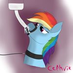  blue_fur cephvik cum cum_tube equine friendship_is_magic fur hair horse mammal multi-colored_hair my_little_pony pony rainbow_dash_(mlp) solo 