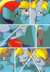  ajin anthro anthrofied anus blonde_hair blue_body breasts comic cunnilingus derpy_hooves_(mlp) equine eyes_closed female fingering friendship_is_magic grey_body hair horse kissing lesbian looking_down mammal multi_tone_hair my_little_pony nipples open_mouth oral oral_sex pony rainbow_dash_(mlp) sex smile tongue tongue_out vaginal wings 