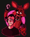  animated canine eye_patch eyewear five_nights_at_freddy&#039;s fox foxy_(fnaf) hook human male mammal markiplier sweat 