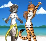  anthro breasts chest_tuft feline female flora_(twokinds) fur hair kathrin keidran long_hair mammal nude open_mouth solo stripes tiger tom_fischbach tuft twokinds 
