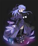  blue_hair cat dual_persona half_updo len len_(cat) melty_blood nakaji4431 pointy_ears red_eyes thighhighs tsukihime 