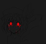 bad_id bad_pixiv_id blood bloody_tears crying dark flandre_scarlet genb hat looking_at_viewer monochrome one_side_up red_eyes sad solo spot_color tears touhou 