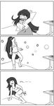  &gt;_&lt; bangs blunt_bangs clenched_teeth closed_eyes comic greyscale houraisan_kaguya kotatsu_(kotatsu3) meme monochrome parody silent_comic stephen_quire teeth touhou 