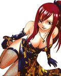  china_dress chinadress chinese_clothes dress erza_scarlet fairy_tail high_heels lowres red_hair redhead render shoes transparent transparent_background transparent_png 