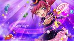  ;d candy food halloween highres hoshizora_miyuki kawamura_toshie lollipop official_art one_eye_closed open_mouth pink_eyes pink_hair precure short_hair smile smile_precure! solo third-party_edit twintails 