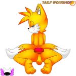  anal balls blush butt canine dildo fox half-closed_eyes hazardouss looking_at_viewer looking_back male mammal miles_prower sega sex_toy smile solo sonic_(series) video_games 