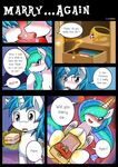  2014 comic dialog english_text equine female feral friendship_is_magic horn horse kissing lesbian mammal my_little_pony original_character pony princess_celestia_(mlp) ring text unicorn vavacung winged_unicorn wings 