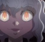  animal_ears animated animated_gif glare hunter_x_hunter intimidating nefelpitou silver_hair smile yellow_eyes 