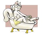  bathing bathtub cat feline female mammal mittymandi nude soap solo suds water 
