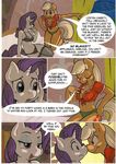  ajin applejack_(mlp) clothed clothing dialog english_text female friendship_is_magic my_little_pony rarity_(mlp) skimpy text 