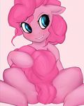  2014 blue_eyes blush earth_pony equine female friendship_is_magic fur hair horse mammal my_little_pony ognisk pink_fur pink_hair pinkie_pie_(mlp) plain_background pony smile solo 