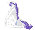  2013 anthro equine friendship_is_magic hair hobbsmeerkat horn horse male mammal my_little_pony penis purple_hair rarity_(mlp) solo unicorn 