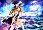  bad_id bad_pixiv_id bird blonde_hair bow braid flying hair_bow hair_ornament hair_ribbon hat henet_hene kirisame_marisa long_hair looking_at_viewer parted_lips ribbon seagull sitting smile solo touhou twin_braids wind witch_hat 