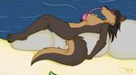  anthro breasts canine drinking f/solo female fox mammal nude pool solo thatcatzoey the_sake_ninja water 