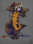  anthro dancing eyes_closed guardians_of_the_galaxy headphones k-9 male mammal marvel raccoon rocket_raccoon solo 