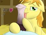  &lt;3 animal_genitalia bedroom_eyes blonde_hair braeburn_(mlp) earth_pony equine fellatio feral first_person_view friendship_is_magic fur gay green_eyes hair horse horsecock licking looking_at_viewer male mammal my_little_pony oral oral_sex penis pony potes sex smile soarin_(mlp) tongue wonderbolts_(mlp) yellow_fur 