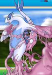  blue_eyes blush cloud ditto lugia nintendo open_mouth penis pok&eacute;mon smile tentacles video_games 