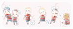  6+boys bad_id bad_pixiv_id bastian_schweinsteiger blonde_hair brazuca brown_hair chiba_(mnckcbnrt) chibi facial_hair germany mats_hummels mesut_ozil multiple_boys philipp_lahm sami_khedira short_hair smile soccer soccer_uniform sportswear stubble thomas_muller world_cup 