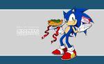  2014 alpha_channel anthro blue_hair chili_dog english_text food green_eyes hair hedgehog looking_at_viewer male mammal official_art plain_background sega solo sonic_(series) sonic_the_hedgehog tagme text transparent_background video_games wallpaper 