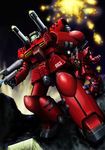  destinytiger explosion gun guncannon guncannon_mp_type gundam gundam_0080 mecha weapon 