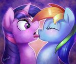  blush equine eyes_closed female french_kissing friendship_is_magic horn horse kissing lesbian mammal my_little_pony nude open_mouth pegasus pony ponythroat rainbow_dash_(mlp) tongue tongue_out twilight_sparkle_(mlp) unicorn wings 