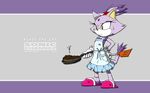  apron blaze_the_cat burnt cat cooking frying_pan official_art sega slippers sonic_(series) sonic_the_hedgehog spatula wallpaper 