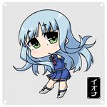  aoki_hagane_no_arpeggio arms_behind_back blue_hair chibi detached_sleeves green_eyes iona long_hair looking_at_viewer lowres open_mouth pleated_skirt school_uniform serafuku shokuyou_pants skirt solo 