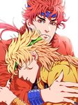  359-1059 bad_id bad_pixiv_id blonde_hair dio_brando dual_persona headband jacket jojo_no_kimyou_na_bouken multiple_boys palette_swap red_eyes red_hair red_jacket 