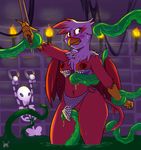  2014 anthro anthrofied arnachy avian black_eyes blush breasts friendship_is_magic fur gryphon monster my_little_pony red_fur solo sword tentacles weapon white_fur 