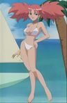  1girl bikini hoop_earrings iroaya_madoi large_breasts rockman rockman_exe tagme twintails 