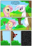  avian blue_eyes brown_eyes comic dialog edit english_text equine female five_nights_at_freddy&#039;s foxy_(fnaf) friendship_is_magic gilda_(mlp) gryphon hair horse long_hair machine male mammal mechanical my_little_pony mysticalpha outside pink_hair pony robot stalking static text tree wings 