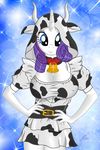  2014 anthro anthrofied bell belt blue_eyes breasts cleavage clothed clothing collar dress equine female friendship_is_magic hair hands_on_hips horn kasaler mammal my_little_pony purple_hair rarity_(mlp) solo standing unicorn 