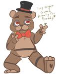  bear bow_tie five_nights_at_freddy&#039;s freddy_(fnaf) hat hindpaw machine male mammal mechanical paws text top_hat 