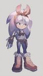  bow cleavage clothed clothing female fingerless_gloves gloves hedgehog mammal perci_the_hedgehog sega solo sonic_(series) sonic_boom 