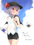  alternate_costume backpack bag baseball_cap bat bat_wings blush bottle hat lavender_hair red_eyes remilia_scarlet shin_(new) shirt short_hair short_shorts shorts sleeveless sleeveless_shirt solo touhou water_bottle wings 