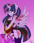  2014 anime-apothecary anthro anthrofied equine eyelashes female friendship_is_magic fur hair horn mammal my_little_pony obvious-decoy purple_eyes purple_fur shawnyall solo twilight_sparkle_(mlp) winged_unicorn wings 