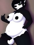  2014 anthro attitude balls bear belly big_breasts breasts dickgirl erection fur intersex lips looking_at_viewer mammal middle_finger mistresssable mistuko nipples overweight panda penis tummy voluptuous wide_hips 