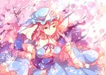  bug butterfly cherry_blossoms frilled_sleeves frills hat insect japanese_clothes kimono long_sleeves mob_cap pink_hair saigyouji_yuyuko short_hair touhou triangular_headpiece wide_sleeves yetworldview_kaze 