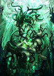  asphyxiation deepthroat drowning fellatio monster_girl oral peril rape rou271 rou_(artist) tentacle underwater 