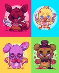  anthro blood bonnie_(fnaf) chica_(fnaf) five_nights_at_freddy&#039;s food foxy_(fnaf) freddy_(fnaf) pizza 