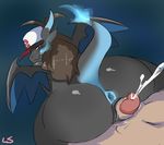  2014 alternate_species anthro anthrofied anus big_butt black_body black_skin blue_body blue_countershading blue_fire bodily_fluids breath_powers brown_hair butt clothing colored_fire countershade_tail countershading cum cumshot digital_media_(artwork) dragon duo ejaculation elemental_manipulation erection european_mythology faceless_character faceless_male female female_focus female_on_human female_on_top fire fire_breathing fire_manipulation flaming_tail generation_6_pokemon genital_fluids genitals grinding hair hat headgear headwear hilda_(pokemon) hildazard huge_butt human human_on_anthro humanoid_genitalia humanoid_penis interspecies lightsource long_hair looking_back male male/female male_on_anthro male_on_bottom mammal mega_charizard mega_charizard_x mega_evolution membrane_(anatomy) membranous_wings mythological_creature mythological_scalie mythology narrowed_eyes nintendo on_bottom on_top orgasm penis pokemon pokemon_(species) pokemorph pokephilia pupils pussy pussyjob raised_tail red_eyes reptile scalie sex solo_focus squint tail vaginal_fluids western_dragon white_pupils wings 