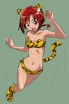  animal_ears animal_print fang green_background hino_akane_(smile_precure!) looking_at_viewer open_mouth precure red_eyes red_hair rohitsuka short_hair sketch smile_precure! solo tail tiger_ears tiger_print tiger_tail 
