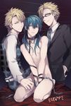  bad_id bad_pixiv_id bangs bdsm bed_sheet blonde_hair blue_eyes blue_hair bondage bound bound_wrists chain clothed_male_nude_male collar cuffs dramatical_murder earrings glasses hair_between_eyes hand_on_another's_thigh hand_on_hip head_tilt jewelry light_smile long_hair long_sleeves looking_at_another looking_at_viewer male_focus mogi_(green_tea_planet) multiple_boys necktie nude pants parted_lips plaid plaid_neckwear plaid_pants plaid_vest seiza seragaki_aoba shirt sitting spiked_hair standing trip_(dramatical_murder) v_arms vest virus_(dramatical_murder) white_shirt wing_collar yaoi yellow_eyes 