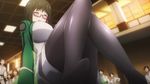  breasts feet glasses huge_breasts large_breasts mahouka_koukou_no_rettousei no_shoes pantyhose school_uniform screencap shibata_mizuki toes 