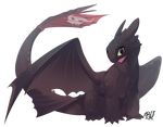  dragon how_to_train_your_dragon looking_at_viewer male rudragon solo toothless wings 