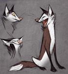  2014 ambiguous_gender canine eyes_closed feral fox happy mammal skia solo yellow_eyes 