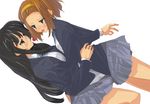  akiyama_mio blazer cherry food fruit jacket k-on! multiple_girls school_uniform skirt tainaka_ritsu yada_ei yuri 