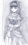  blue choker dress expressionless monochrome original sakino_shingetsu slit_pupils solo twintails 