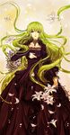  c.c. code_geass dress flower formal green_hair long_hair meimi_k solo yellow_eyes 